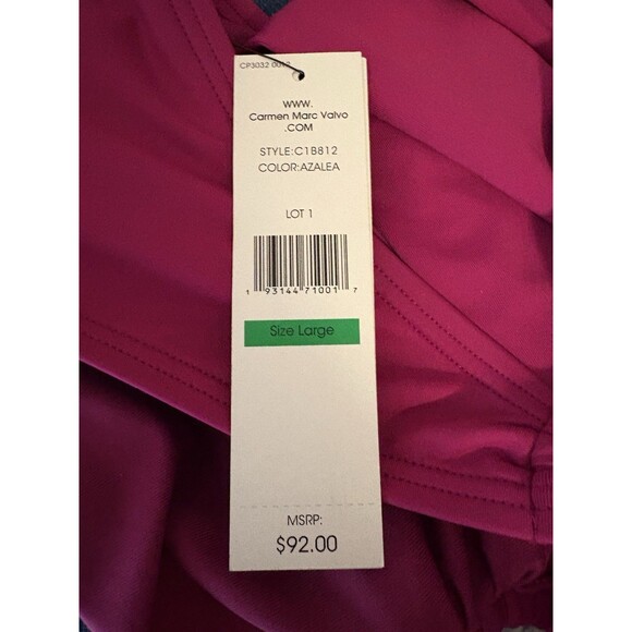 Carmen Marc Valvo Women's Multi-Way Bra Bikini Top LARGE - Azalea RETAIL: $92.00 - Picture 5 of 6